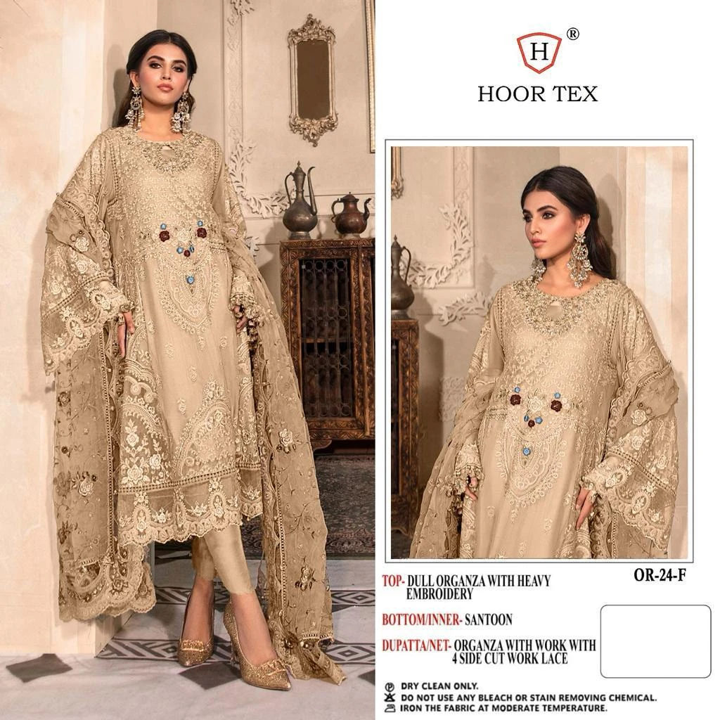 Hoor Tex Or-24 Heavy Organza Wholesale Pakistani Salwar Suit Catalog — Wholesale Pakistani Suits, MPA wholesale from Surat - Gallery Image 6